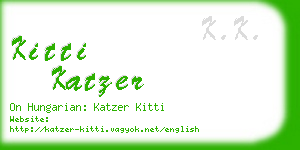 kitti katzer business card